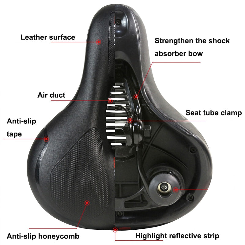 Bequemer, dick gepolsterter Sattel für Bike & Bike+.