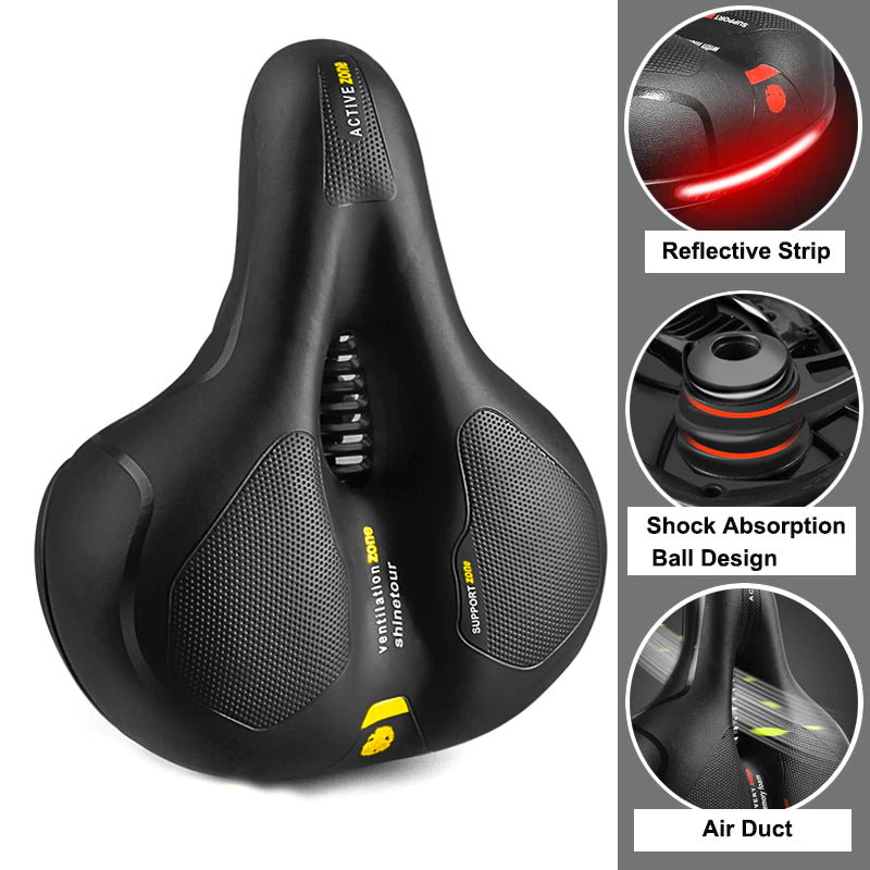 Bequemer, dick gepolsterter Sattel für Bike & Bike+.