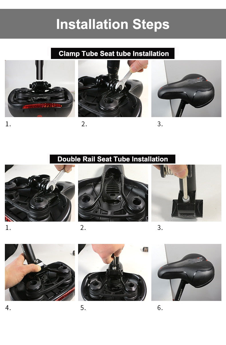 Bequemer, dick gepolsterter Sattel für Bike & Bike+.