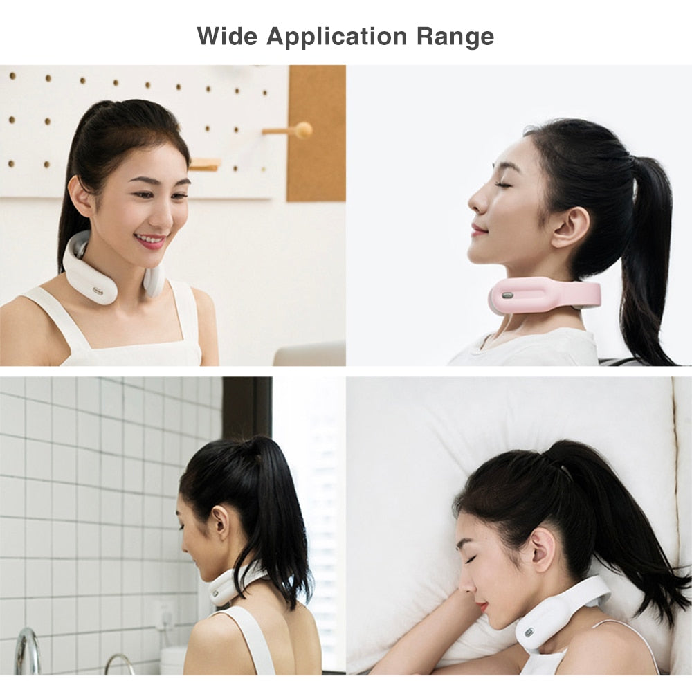 Smart Electric Physiotherapeutic Neck Shoulder Cervical Vertebra Pain Relief Heating Massager