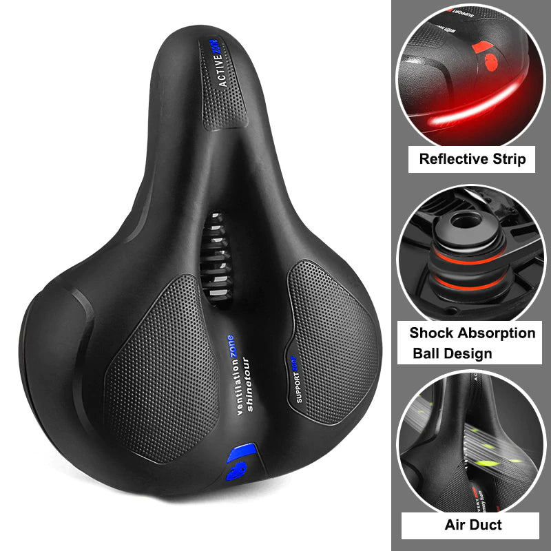Bequemer, dick gepolsterter Sattel für Bike & Bike+.