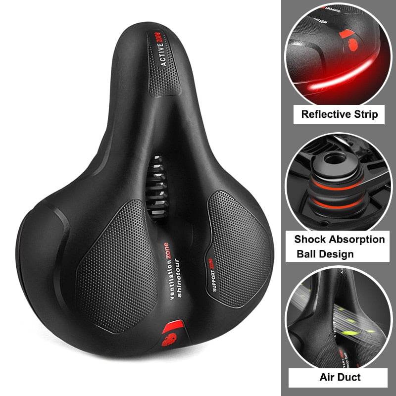 Bequemer, dick gepolsterter Sattel für Bike & Bike+.