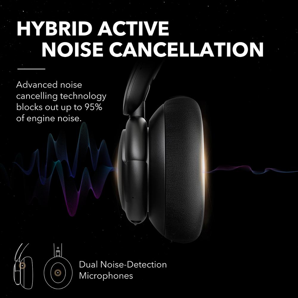40 Stunden Anker Sound-core Life Q30 Hybrid-Kopfhörer mit aktiver Geräuschunterdrückung