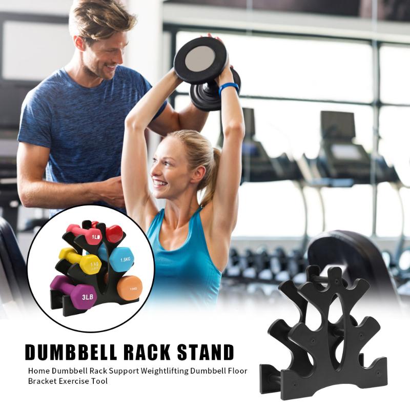 3-Tier Home Office Gym Multi-layer Hand-Held Dumbbell Weight Storage Rack Stand